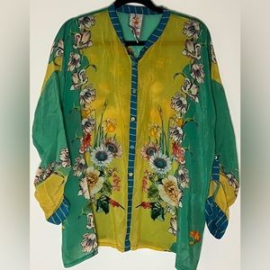 Johnny Was Blouse/Cover Up XS